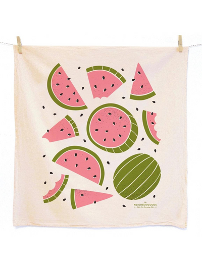 Mint & Melon (Mint, Watermelon) - Tea Towel Set of 2