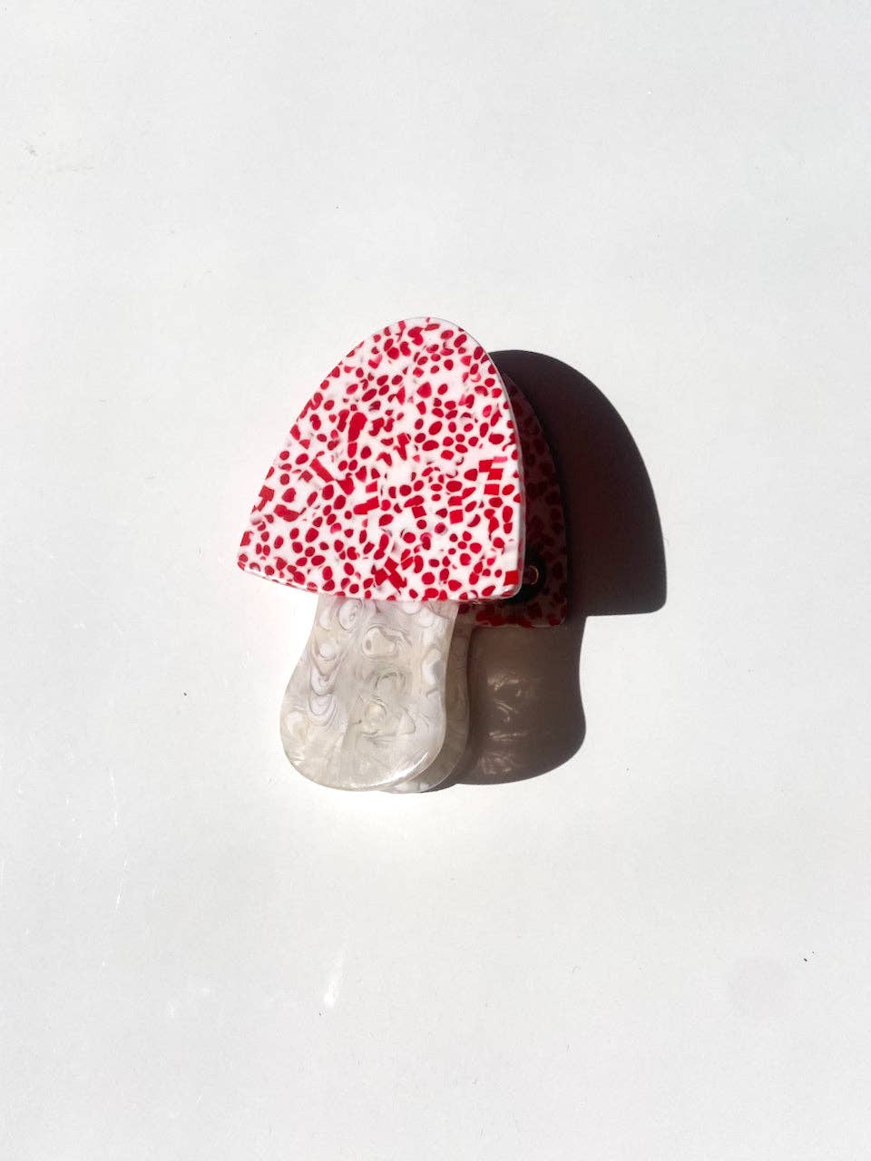 Hand-painted Toadstool Mushroom Claw Hair Clip