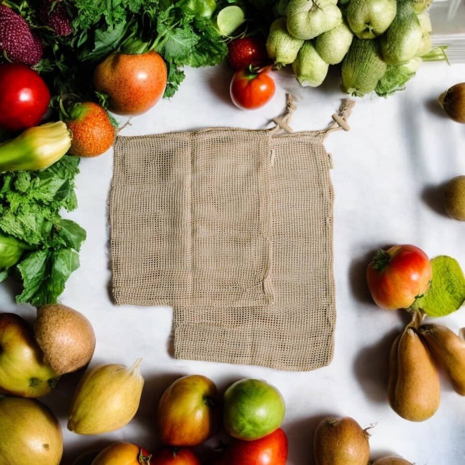 2 Pack Organic Cotton Mesh Produce Bags