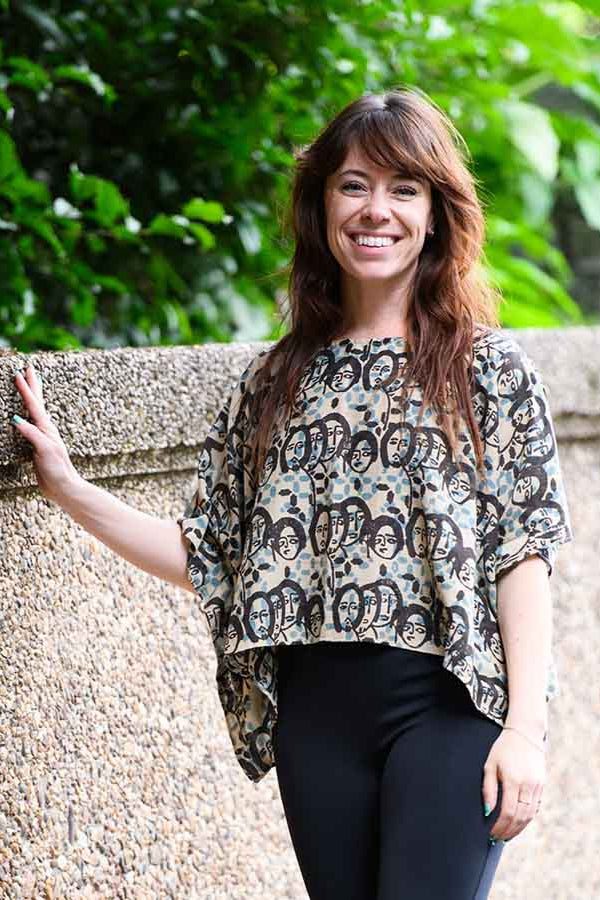 Blockprint Expressions Crop Top