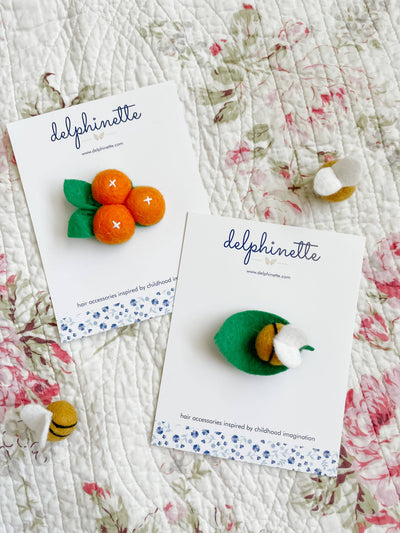 Clementine Orange Hair Clip