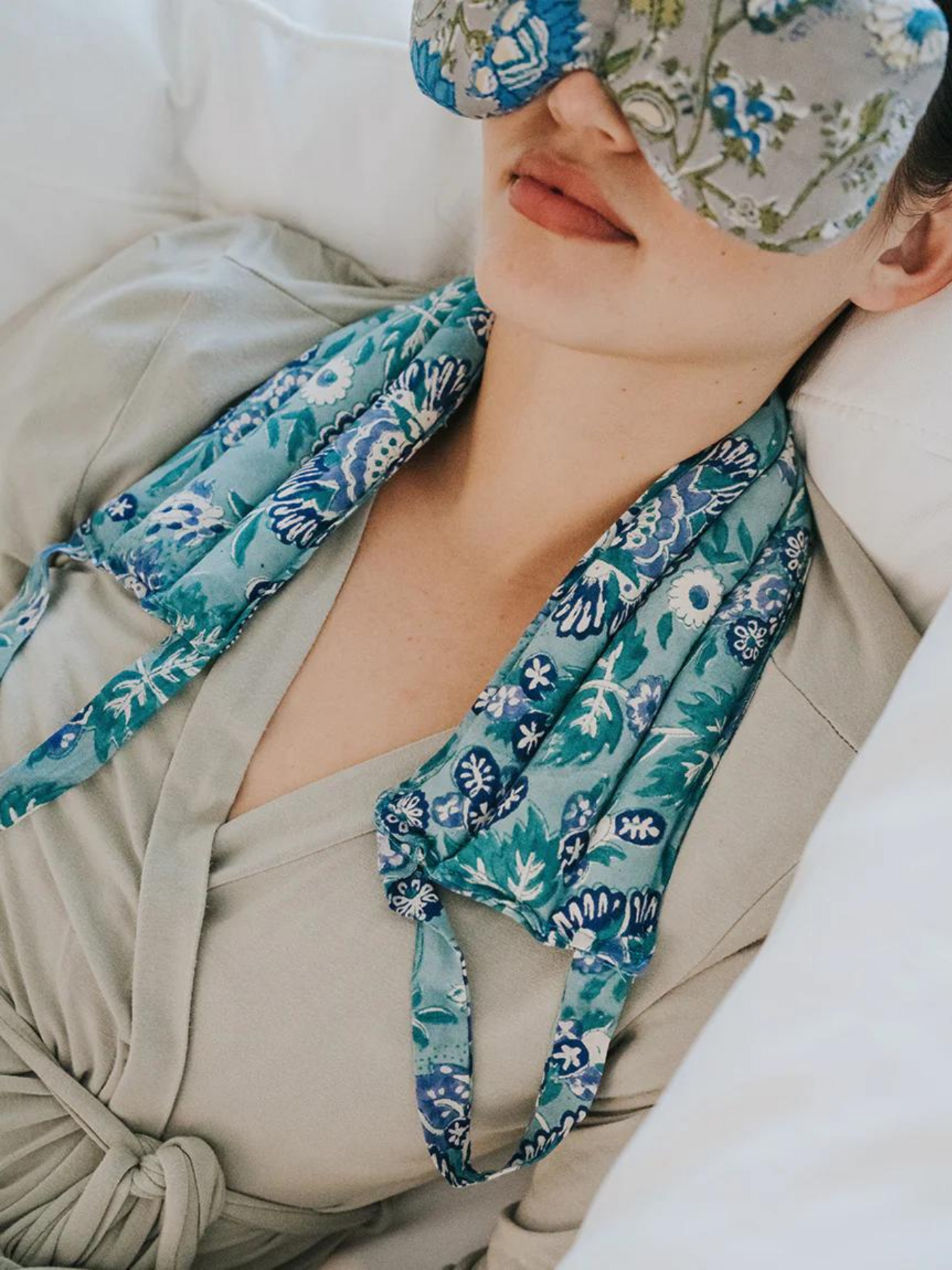 Weighted Lavender Neck Wrap - Assorted Blockprint Pattern