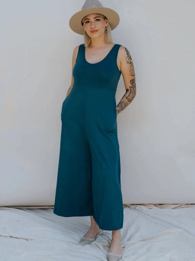 Lakeside Wide Leg Jumpsuit - Rich Teal