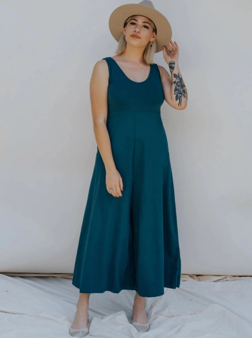 Lakeside Wide Leg Jumpsuit - Rich Teal