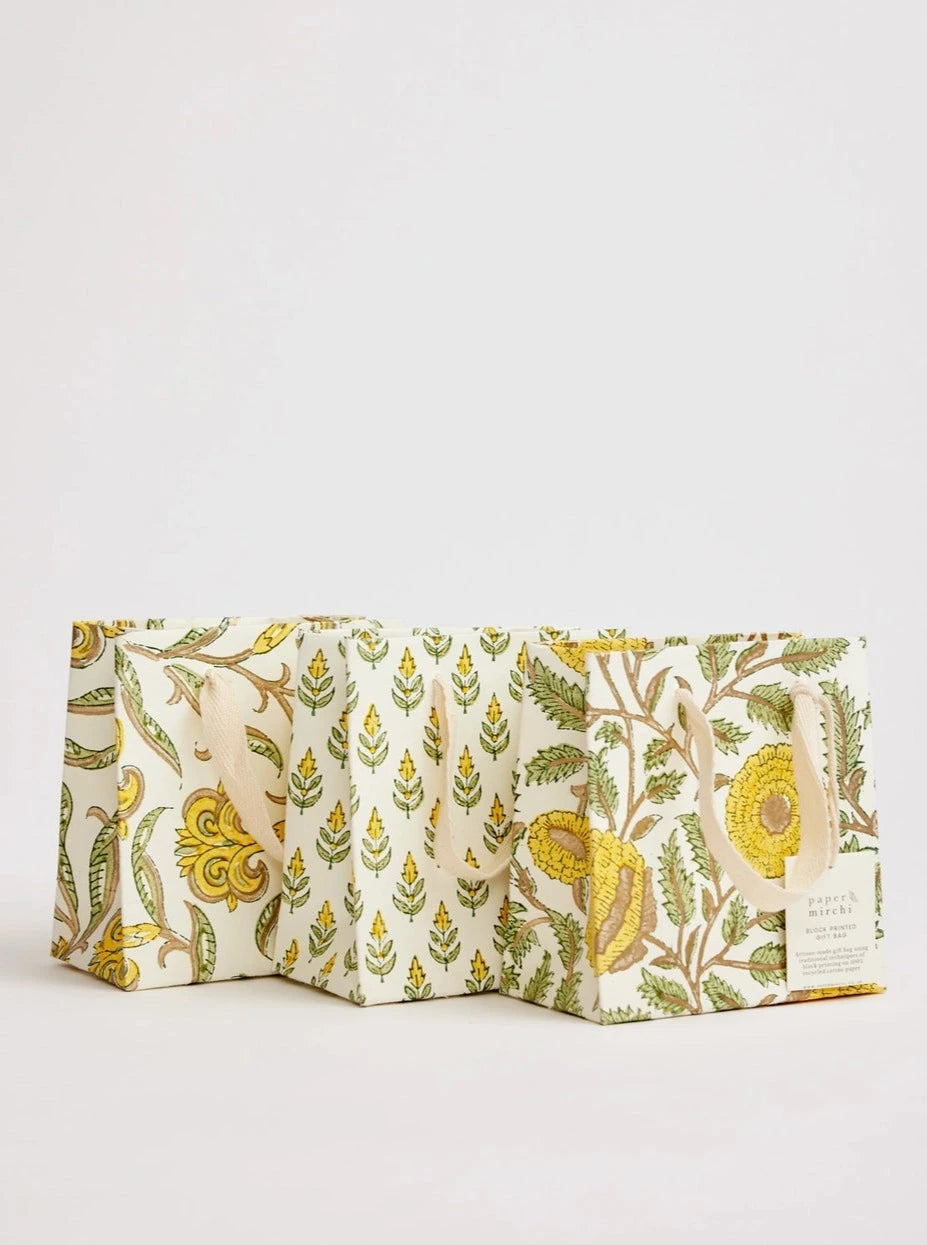 Block Printed Gift Bag - Assorted Prints
