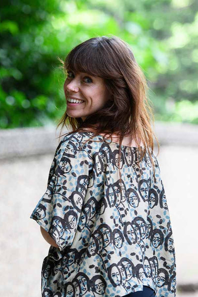 Blockprint Expressions Crop Top
