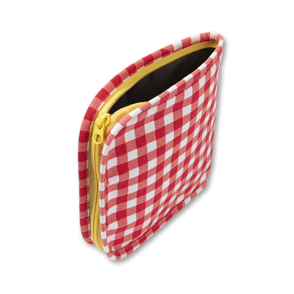 Snack Mat - Gingham Red