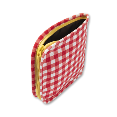 Snack Mat - Gingham Red