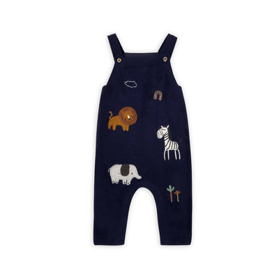 Elephant Zebra Applique Baby Overall Set (Organic Cotton)