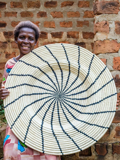 32" Jumbo Shujaa Woven Wall Art Plate (PICK UP OR LOCAL DELIVERY ONLY)