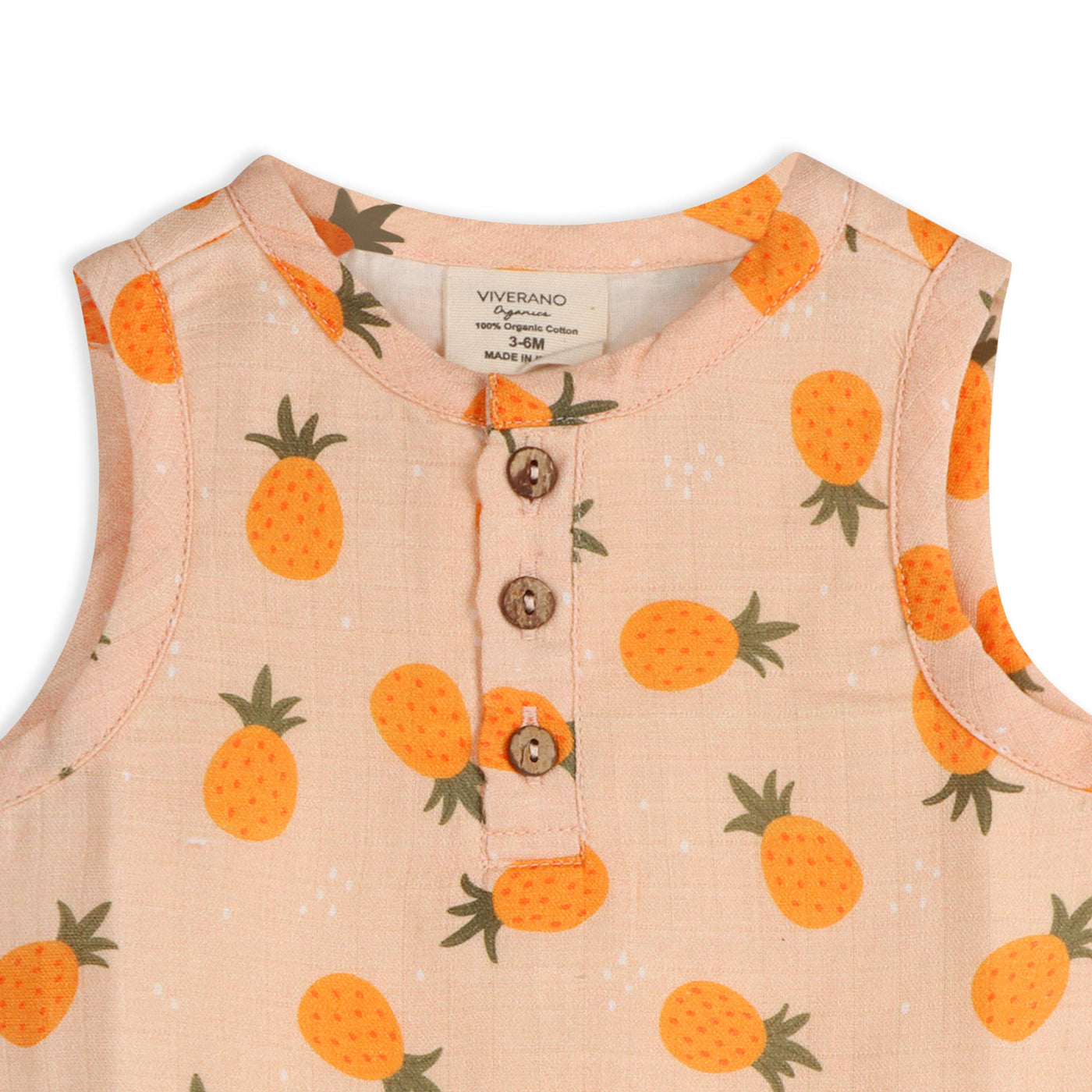 Pineapple Baby Top + Shorts Set (Organic Muslin)
