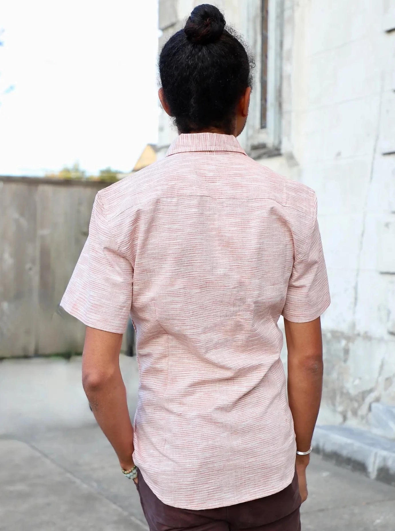 Salmon Ikat Button Down Shirt