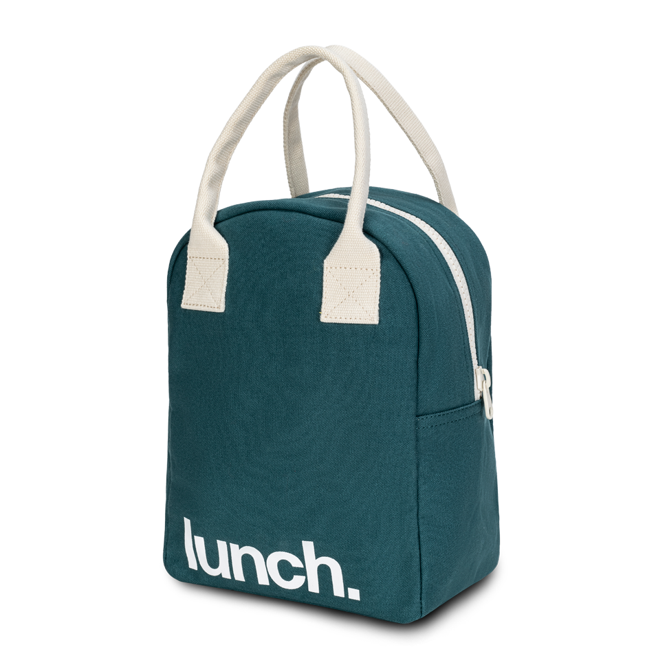 Zipper Lunch Bag - 'Lunch' Cypress