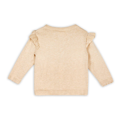 Chicken Little Embroidered Sweater Baby Cardigan (Organic)