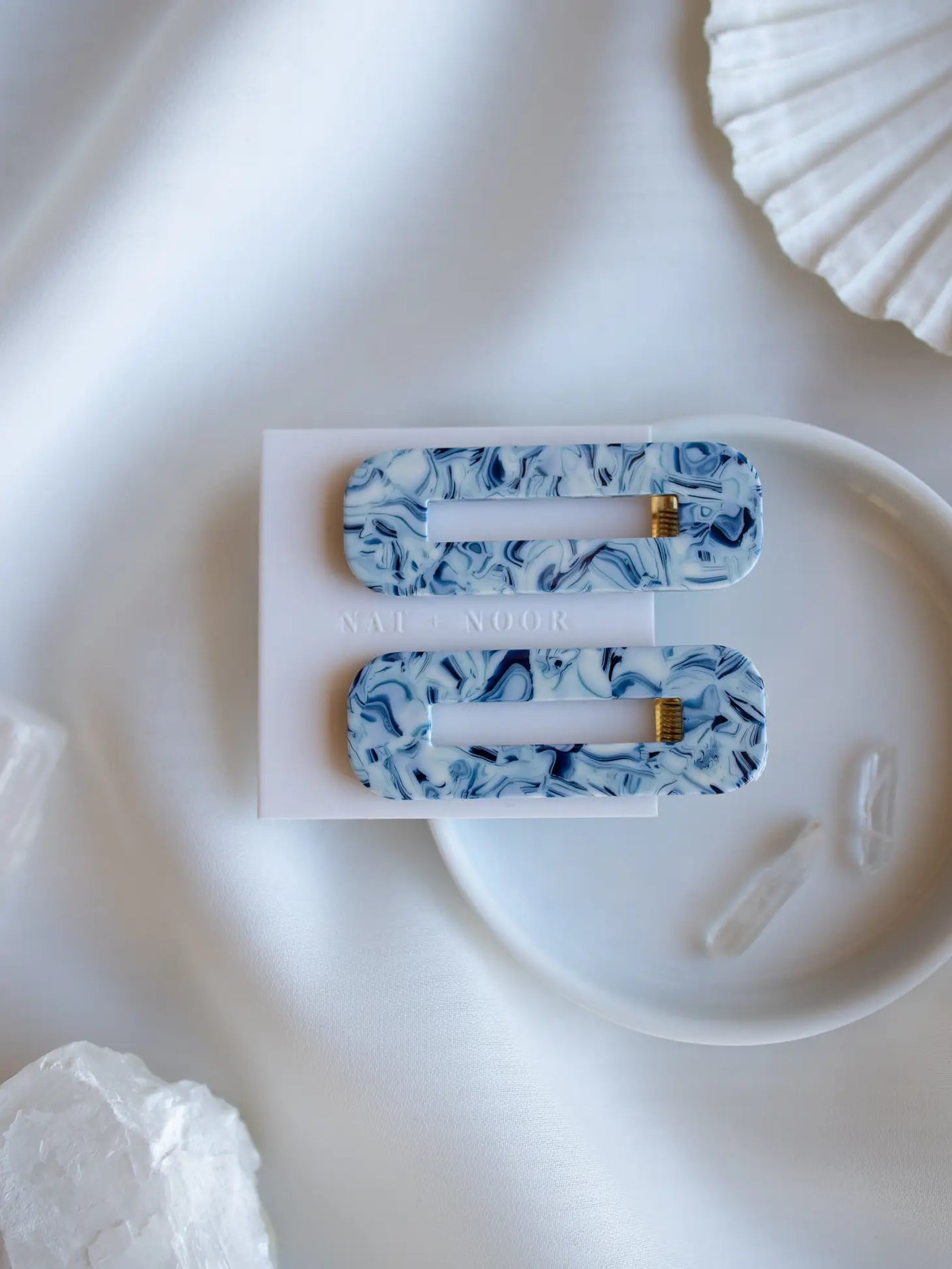 Tortoise Duo In Ocean Hair Clips - Set of 2