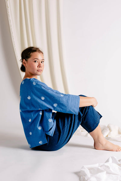 3/4 Sleeve Hanna Top - Cotton Khadi