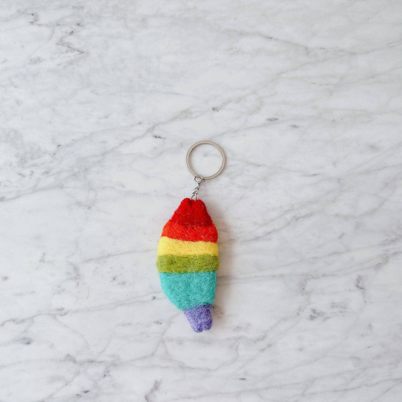 Felt Rainbow Keychain