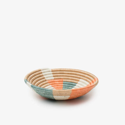 Prism Woven Bowls Coral & Teal - Medium