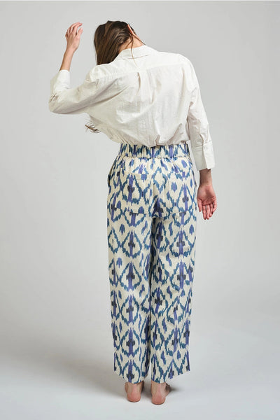 Mae Oversized Shirt - White Waves
