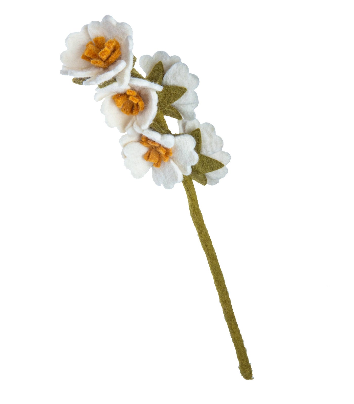 White Cherry Blossom Felt Flower