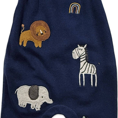 Elephant Zebra Applique Baby Overall Set (Organic Cotton)