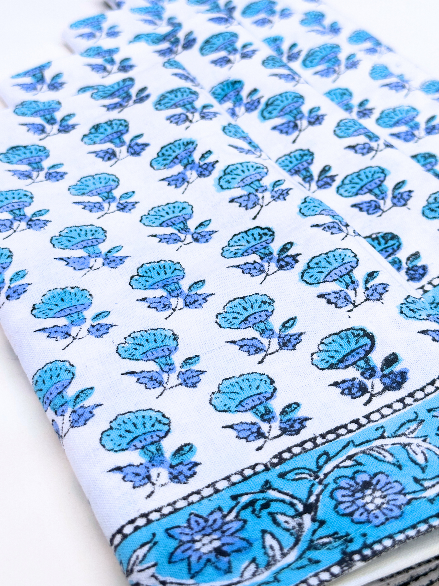 Bluebell Blockprint Napkin Set