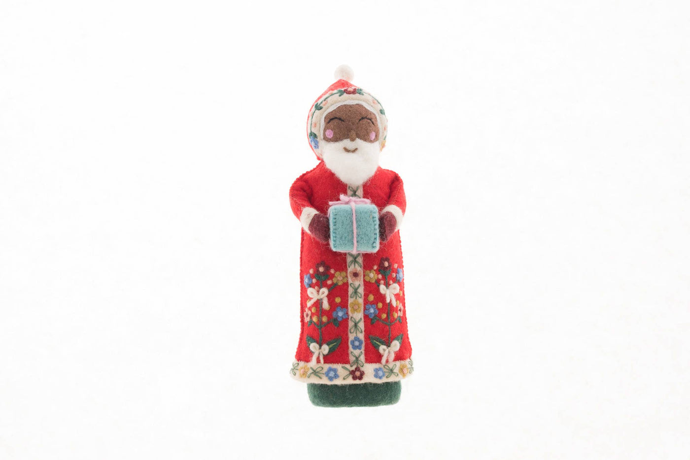Santa Mantle Topper - Saint Nick: Brown