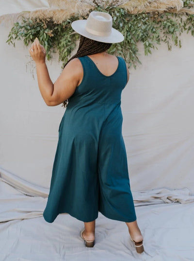 Lakeside Wide Leg Jumpsuit - Rich Teal