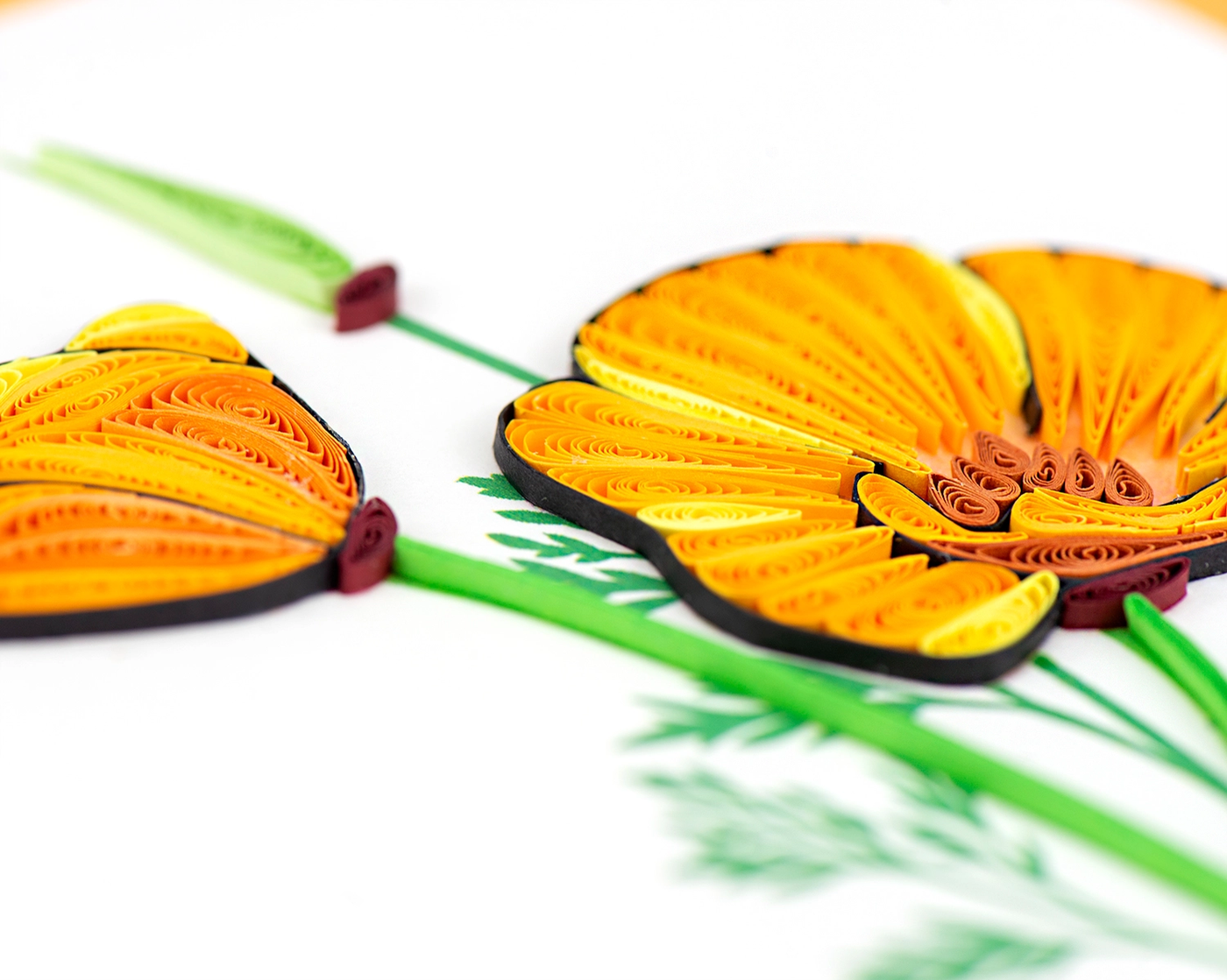 Yellow Poppies Quilling Card