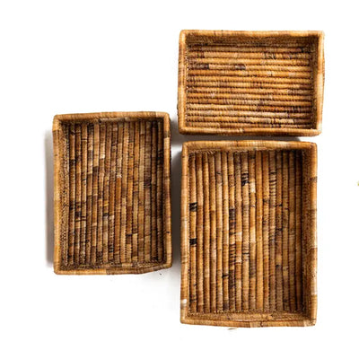 Banana Leaf Nesting Tray - Natural Large