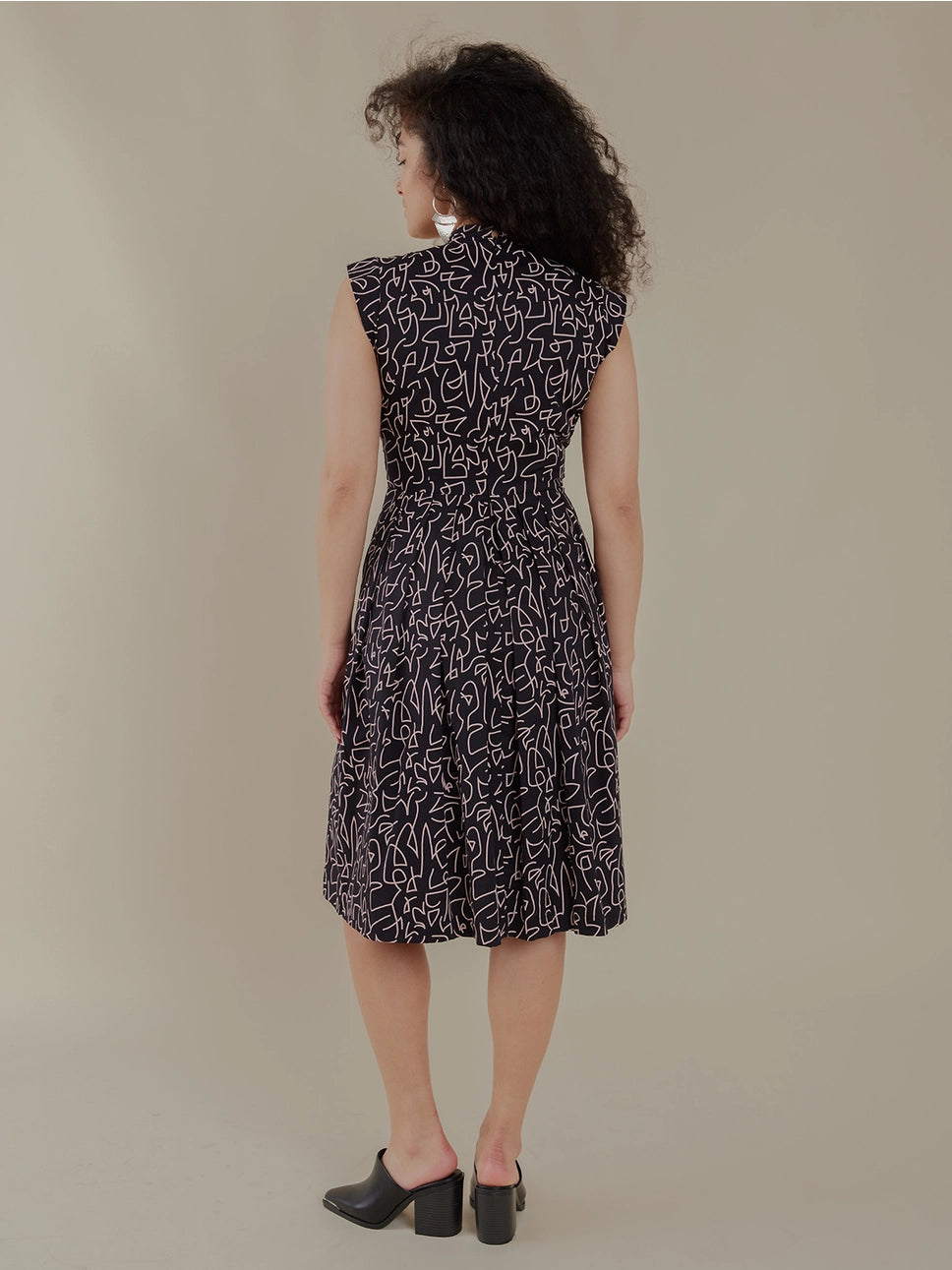 Lucille Dress - Black Lines