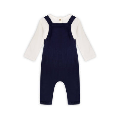 Elephant Zebra Applique Baby Overall Set (Organic Cotton)