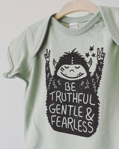 Euphoric Yeti Baby Bodysuit, Hippie baby outfit.