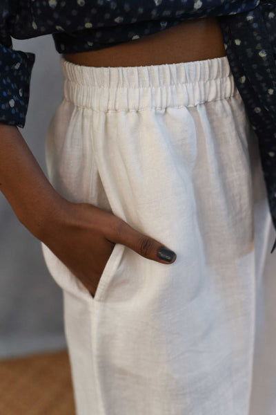Linen Culottes in White
