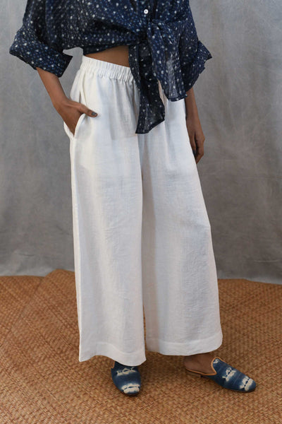 Linen Culottes in White