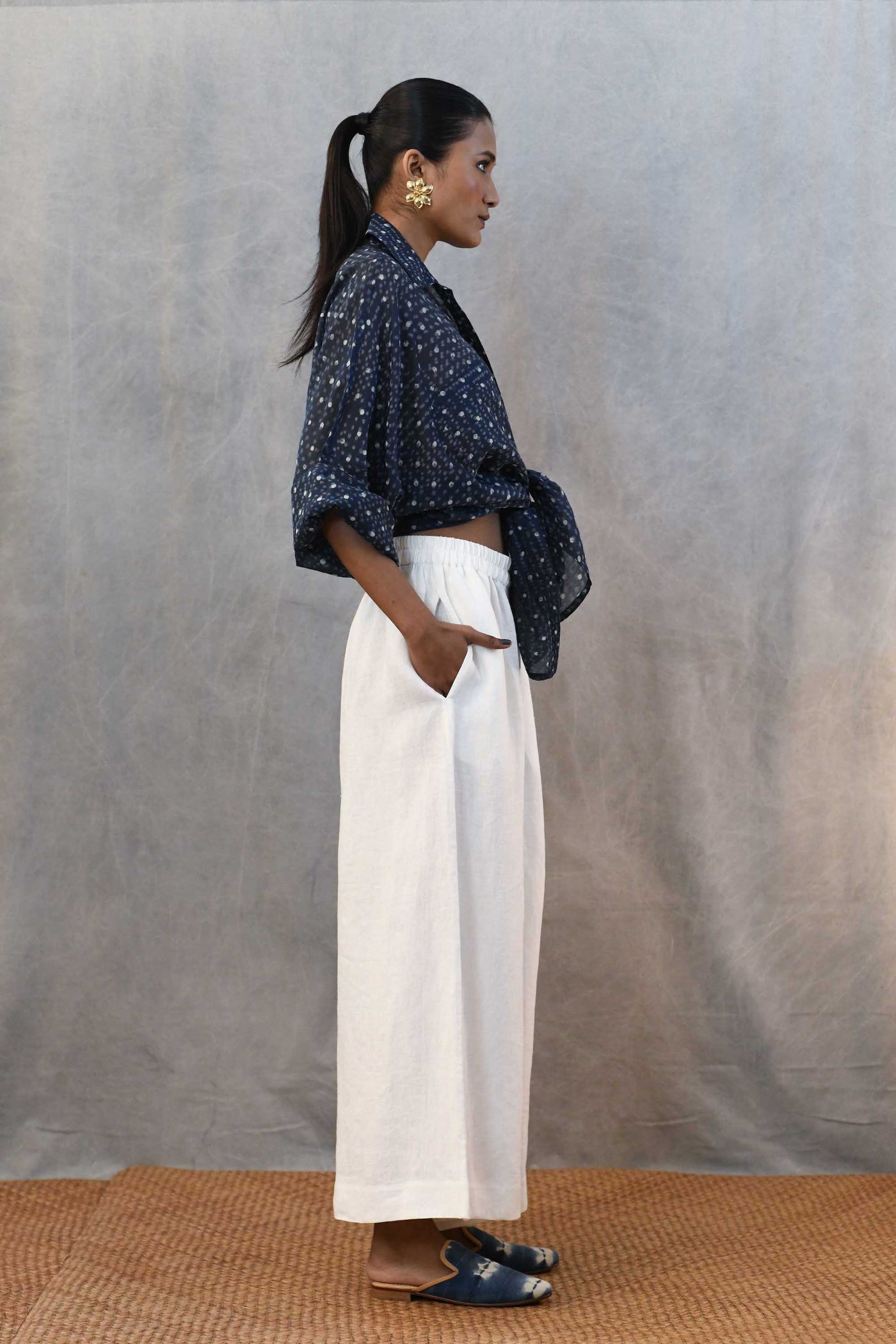 Linen Culottes in White