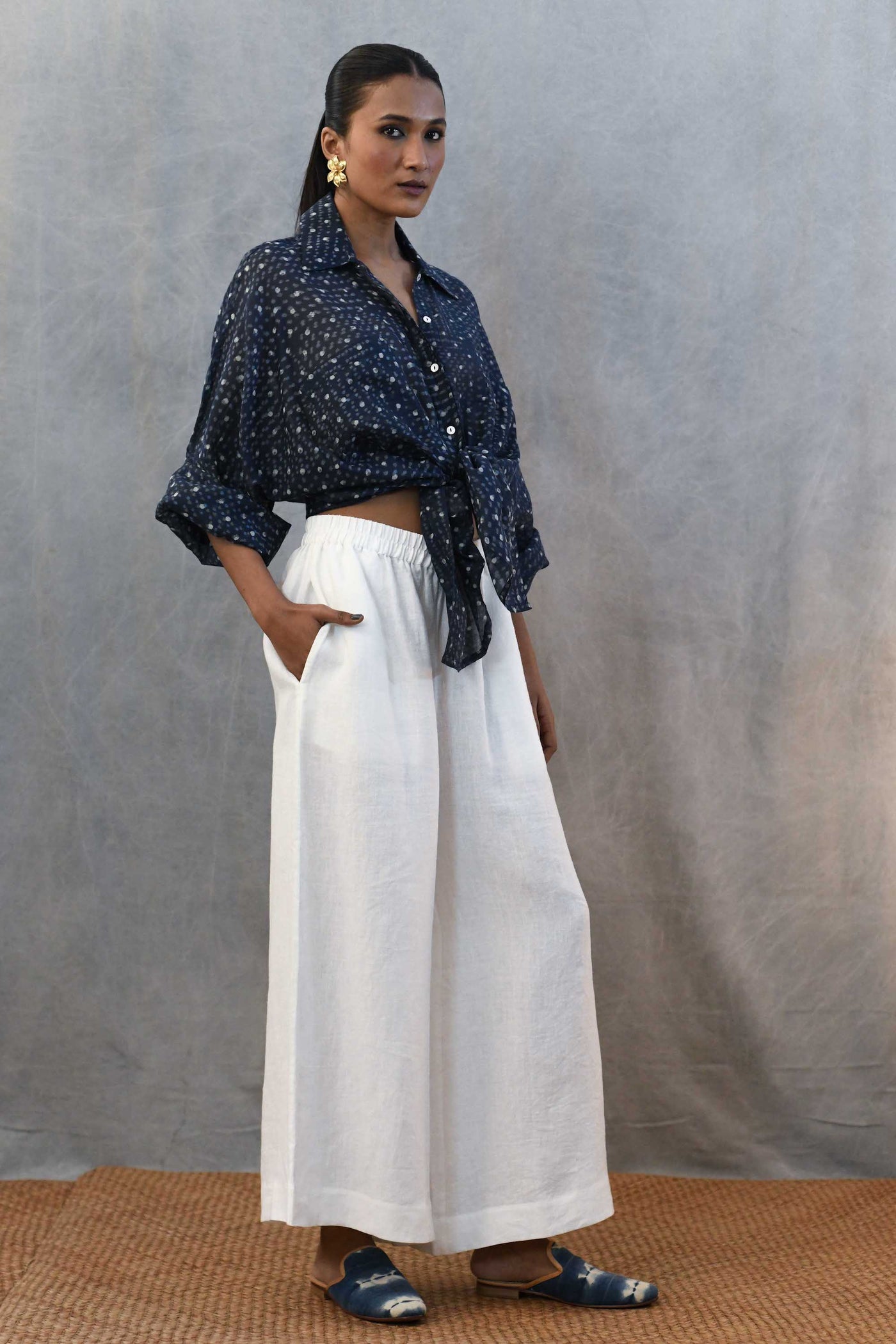 Linen Culottes in White