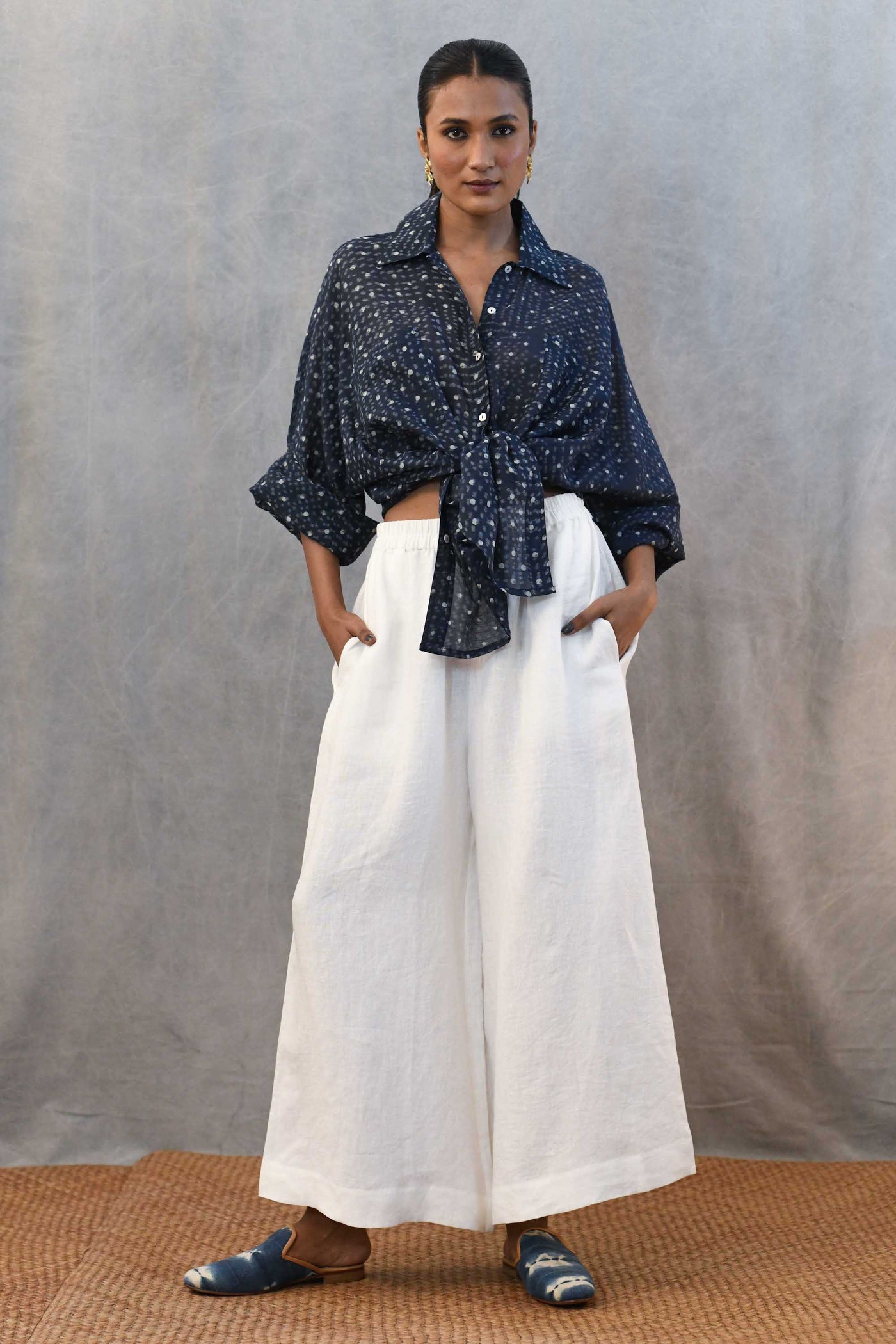 Linen Culottes in White