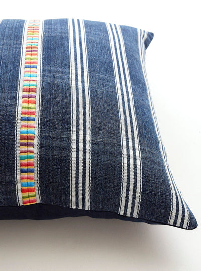 Guatemalan Randa Indigo Cushion Cover