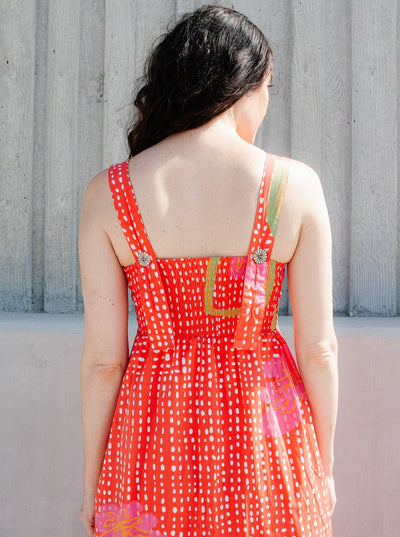 Janie Dress in Tomato Vase