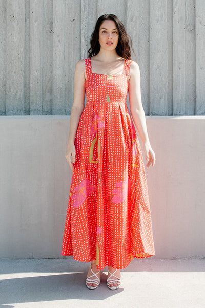 Janie Dress in Tomato Vase