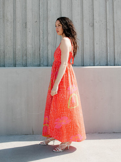 Janie Dress in Tomato Vase