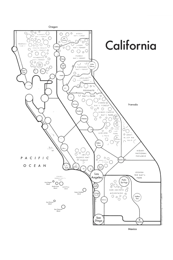 California Map Print
