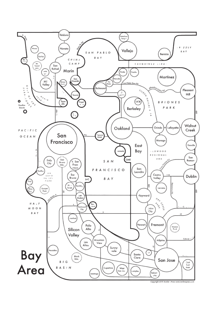 Bay Area Map Print