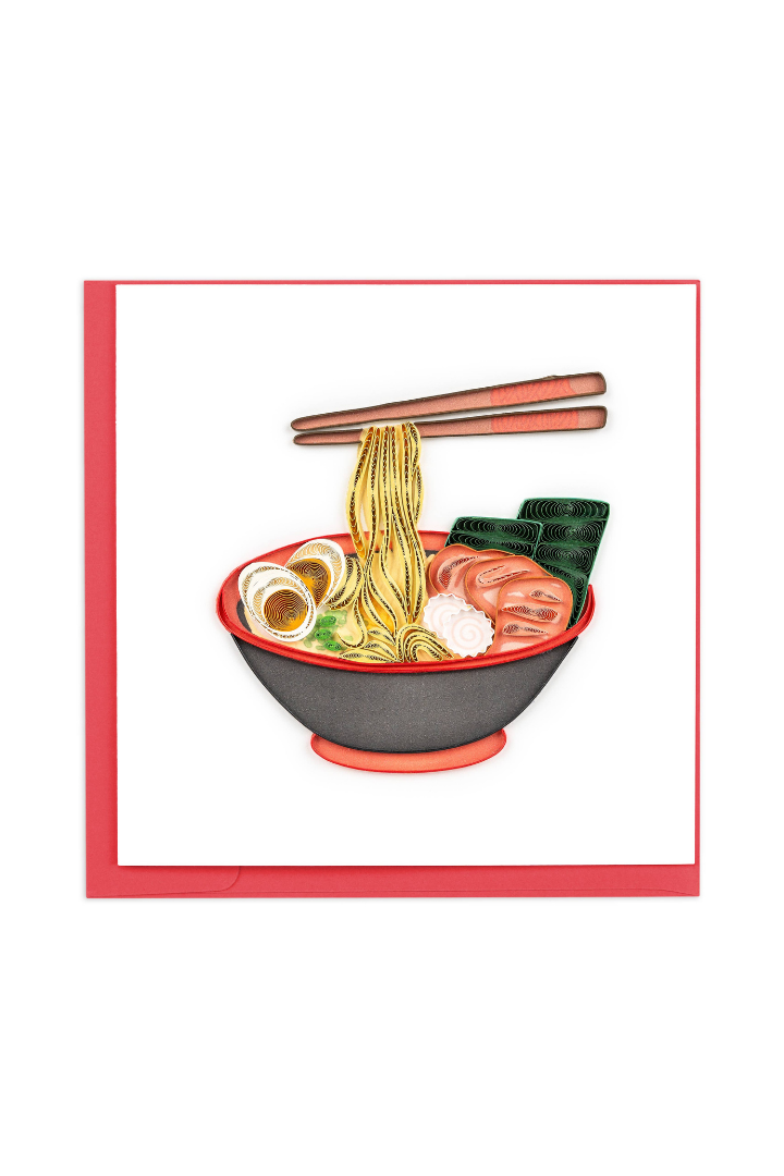 Quilled Ramen Bowl Greeting Card