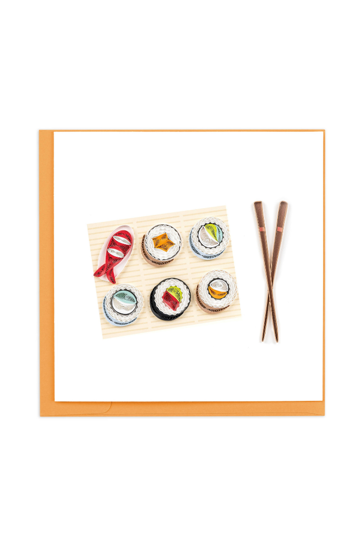 Quilled Sushi Greeting Card