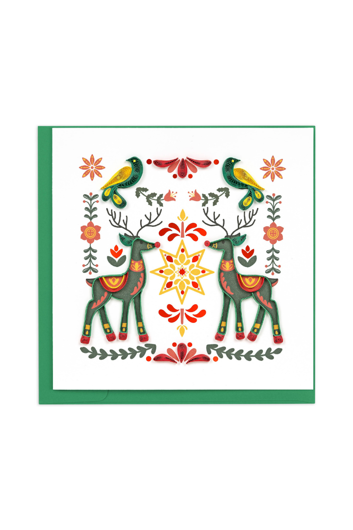 Quilled Scandinavian Christmas Greeting Card