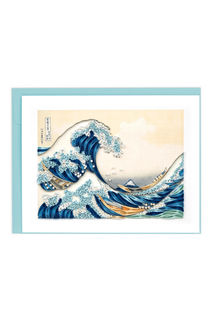 Artist Series: Quilled Hokusai Great Wave Greeting Card