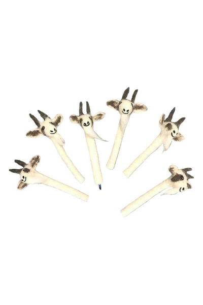 Felt Pencil Topper w/Pencil - Goat