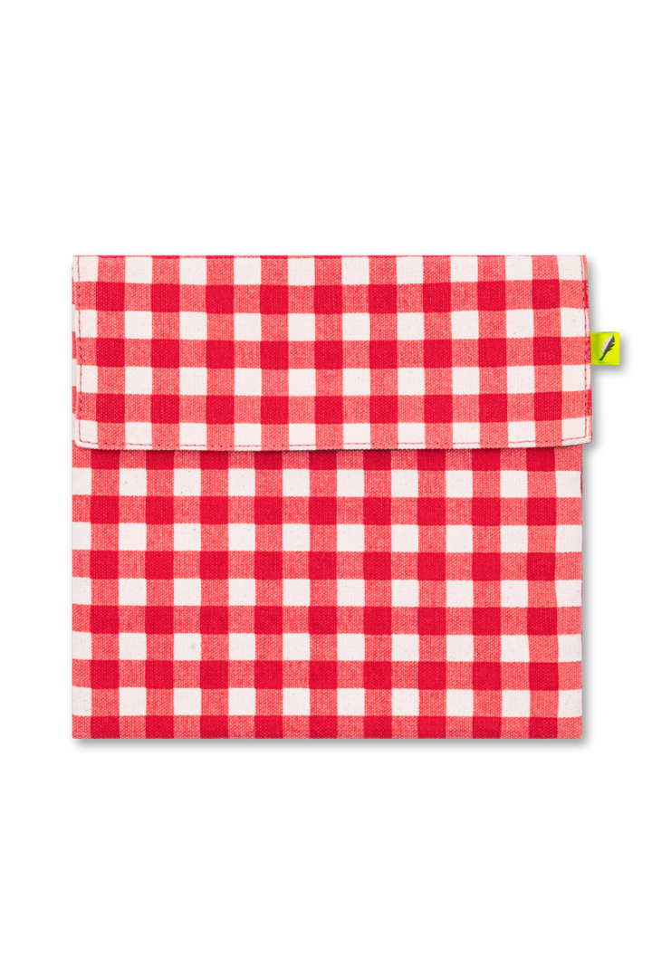 Flip Snack Bag - Gingham Red